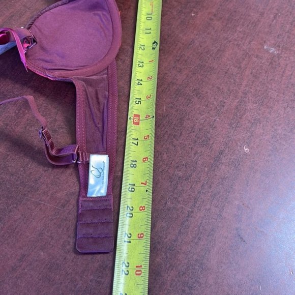 💦NWT Intimate Bra Eggplant/Ruby Color Pushup Padded Underwire - Picture 3 of 9